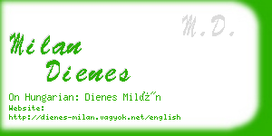 milan dienes business card